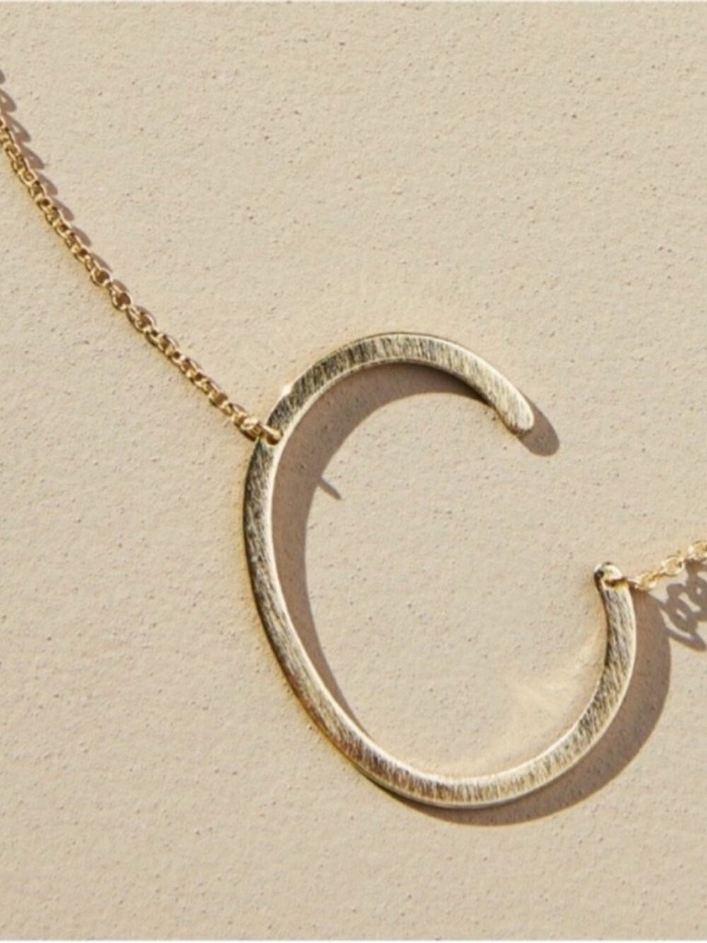 Anthropologie Gold Initial "C" Necklace